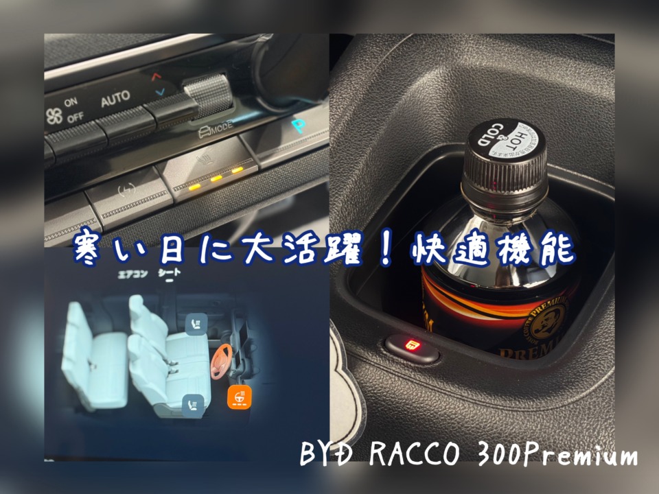 寒い日に大活躍な快適機能【BYD RACCO 300Premium】